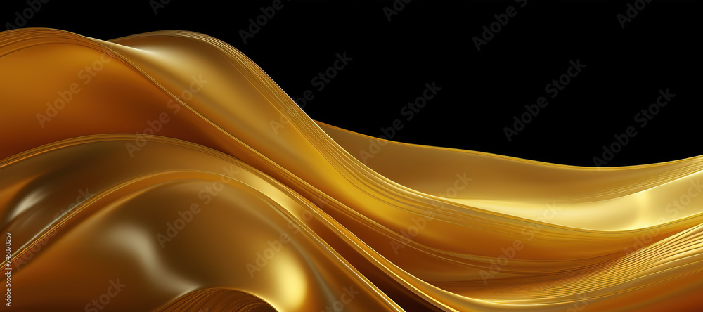 Fototapeta premium gold color wave pattern, luxurious 64