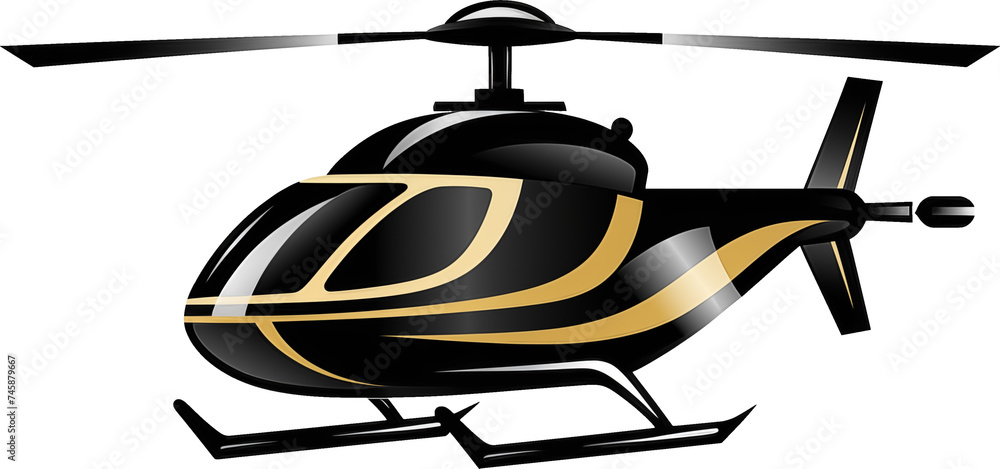 Minimalist Style Black Helicopter Minimalist Style Black Helicopter
