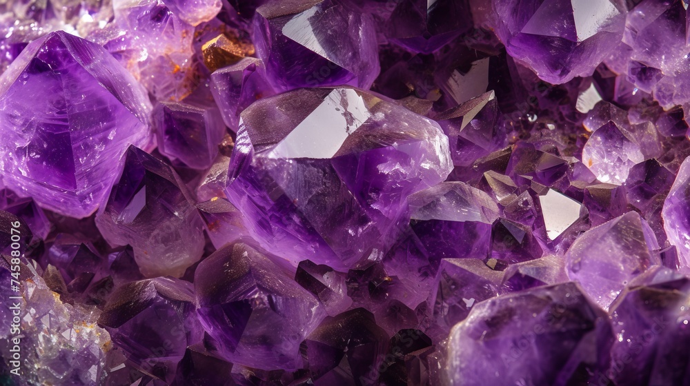 Close up texture of purple amethyst. Close up texture of purple amethyst.