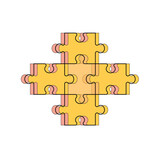 Jigsaw puzzle pieces vector