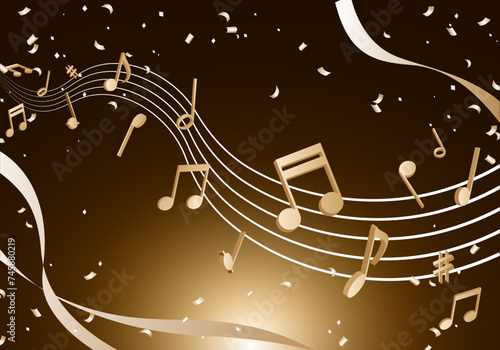 ゴージャスな音楽のイメージ背景