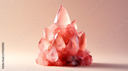 Single Pink Crystal Formation