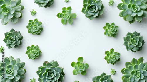 Green succulent composition.