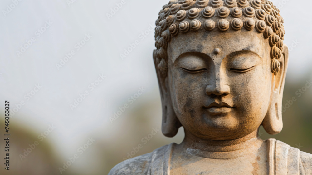 Buddha Statue Isolated on Background.