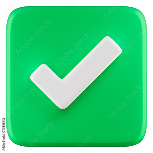 Green check mark, isolated tick symbols, checklist signs, and an approval badge. Flat and modern checkmark design, vector illustration.