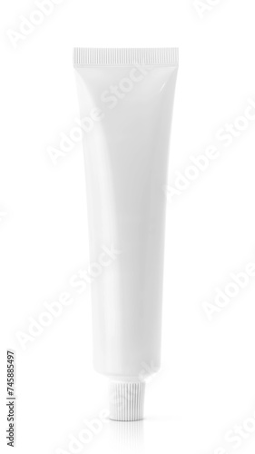 blank packaging white toothpaste tube for oral care product design mock-up