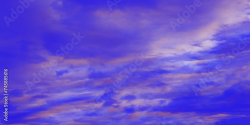 Modern Clouds and sky with pastel colors Sweet color with beautiful nature. Blue watercolor canvas texture background. The sky, white clouds, a beautiful background for design and presentation. 

