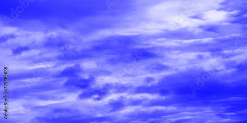 Modern Clouds and sky with pastel colors Sweet color with beautiful nature. Blue watercolor canvas texture background. The sky, white clouds, a beautiful background for design and presentation. 

