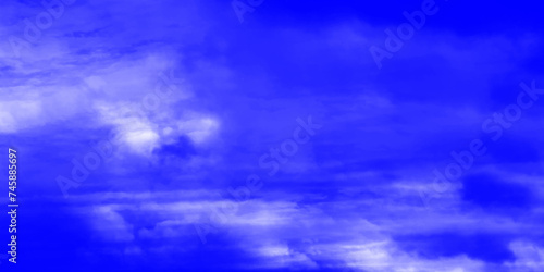 Modern Clouds and sky with pastel colors Sweet color with beautiful nature. Blue watercolor canvas texture background. The sky, white clouds, a beautiful background for design and presentation. 

