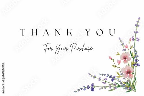 THANK YOU FOR YOUR PURCHASE CARD AND WALLPAPER photo