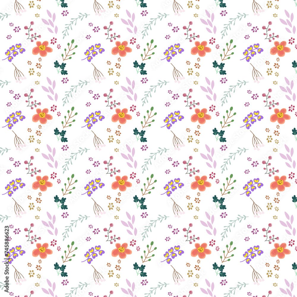 pattern in small flower White background The elegant the template for fashion prints