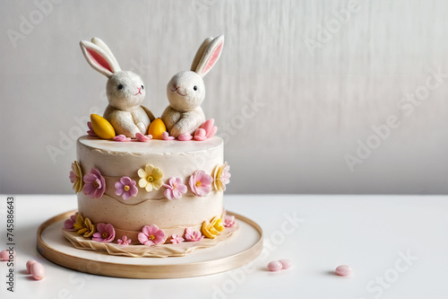 Dolce Pasquale- Una Torta Festosa con Adorabili Coniglietti photo