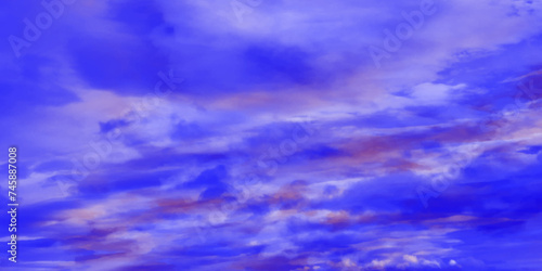 Modern Clouds and sky with pastel colors Sweet color with beautiful nature. Blue watercolor canvas texture background. The sky, white clouds, a beautiful background for design and presentation. 

