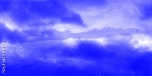 Modern Clouds and sky with pastel colors Sweet color with beautiful nature. Blue watercolor canvas texture background. The sky, white clouds, a beautiful background for design and presentation. 

