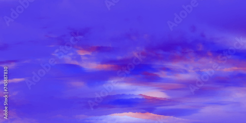 Modern Clouds and sky with pastel colors Sweet color with beautiful nature. Blue watercolor canvas texture background. The sky, white clouds, a beautiful background for design and presentation. 

