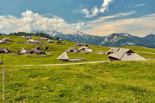 Velika Planina. High mountains. Slovenia