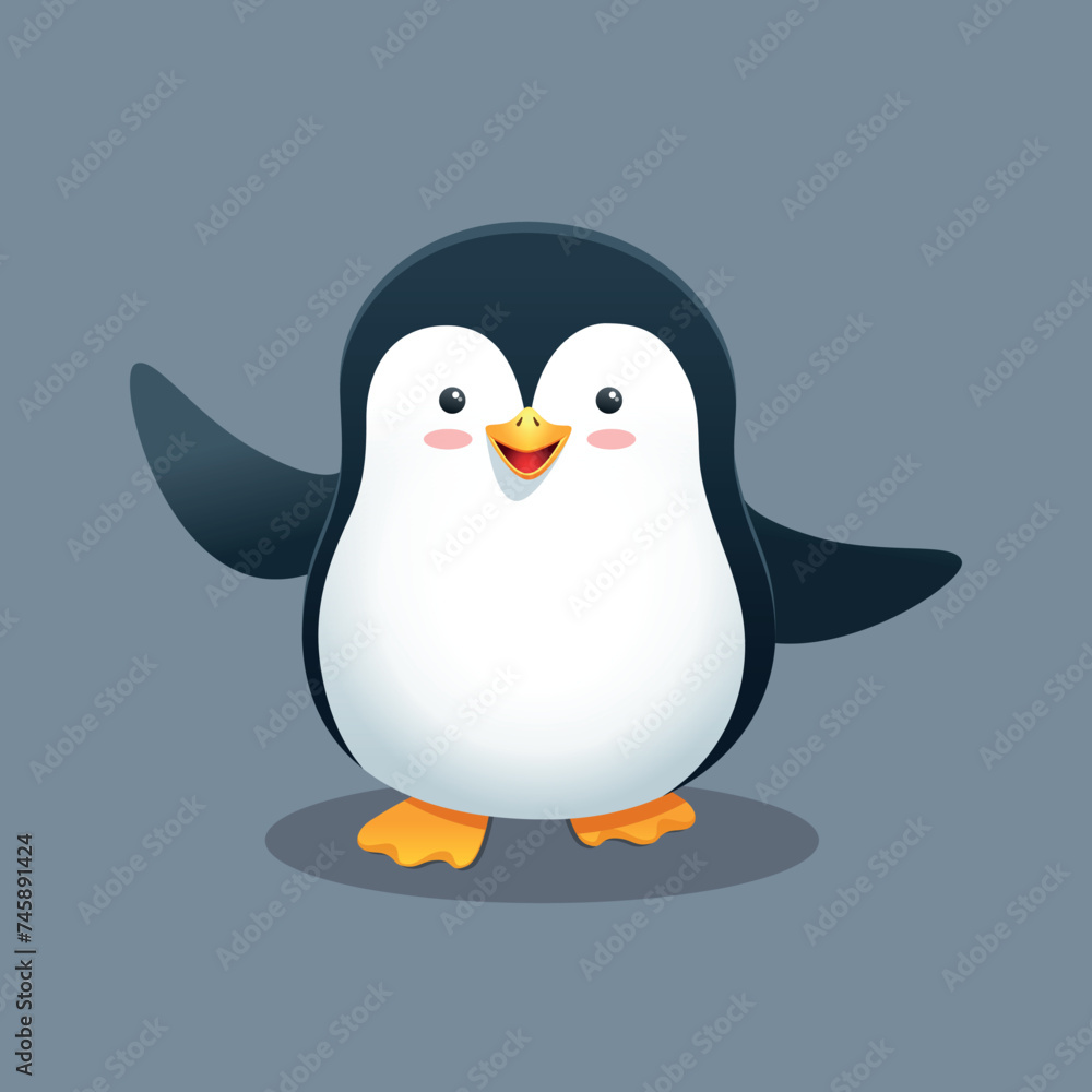Obraz premium Illustration of a cute penguin