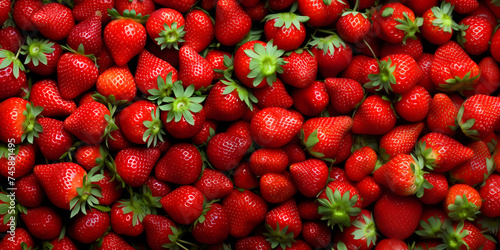 Fresh strawberry as background. Close up, top view, high resolution product. Harvest Concept