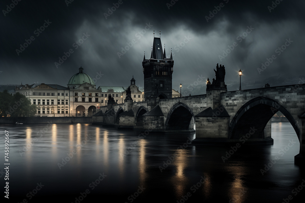Charles Bridge Prague, watercoolor