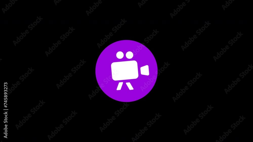purple animation camera video maker icon purple animation camera video maker icon