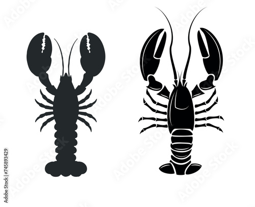Silhouette of two large lobsters © Pro_Art