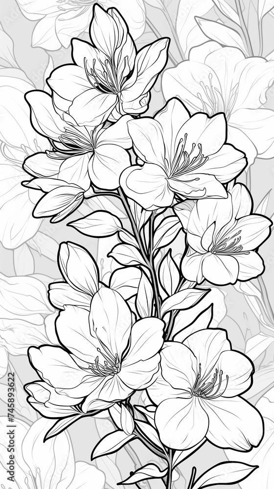 Fototapeta premium Background with pink and yellow leaves. AI generated art illustration.