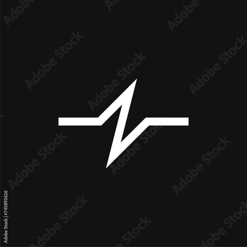 Letter Z and heart rate combination logo concept vector icon