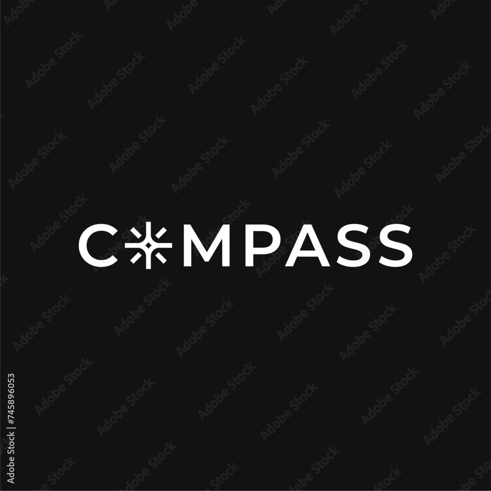 elegant compass lettermark concept vector icon