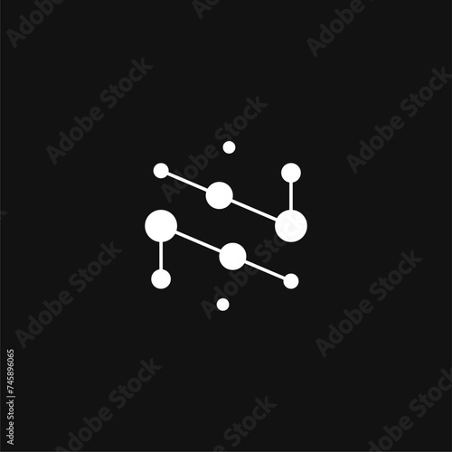 Letter N and cell logo combination for science or tech company