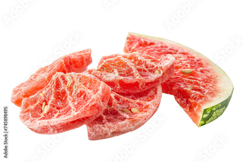 Dried Watermelon isolated on transparent background