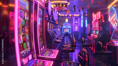 A surreal representation of the slot machine symbols coming to life