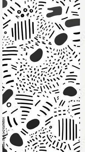 black and white background. A simple and sophisticated pattern with a touch of complexity in its simplicity, a very simple design