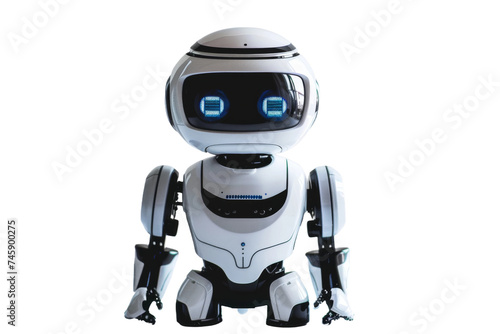 Educational Robot isolated on transparent background