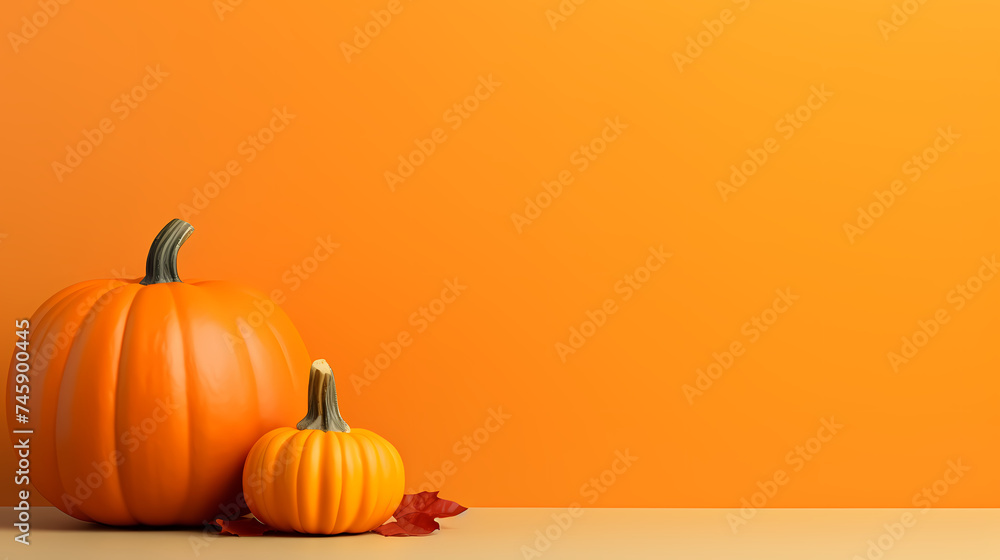 Orange pumpkin, halloween background Orange pumpkin, halloween background