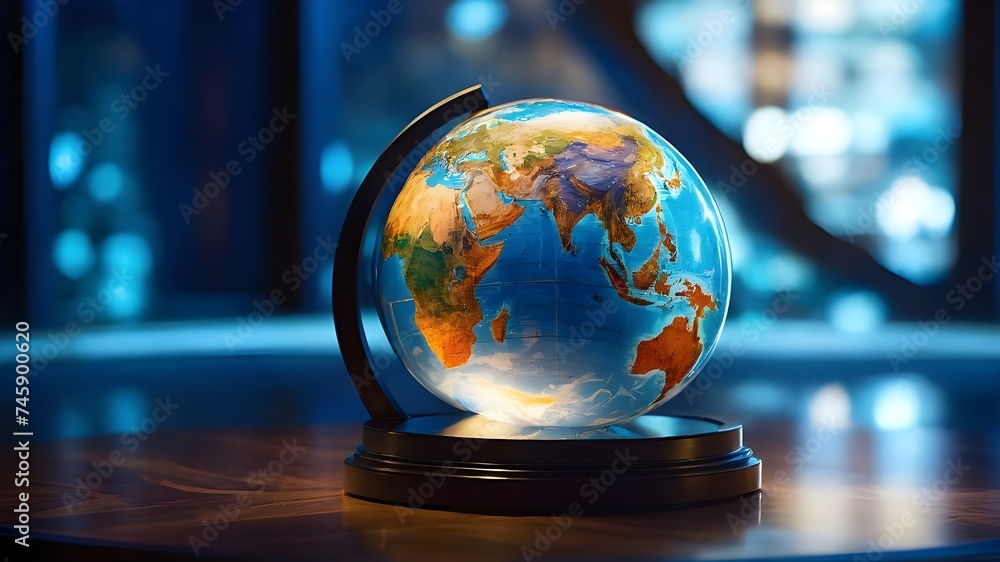 Abstract globe focusing on North America illustration. Ai generative Abstract globe focusing on North America illustration. Ai generative