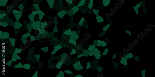 Abstract Seamless Multicolor Broken Stained-Glass Geometric Retro Tiles Pattern and Quartz Crystal Voronoi Diagram Background. For Artful Websites, Presentations, Brochures, and Social Media Graphics