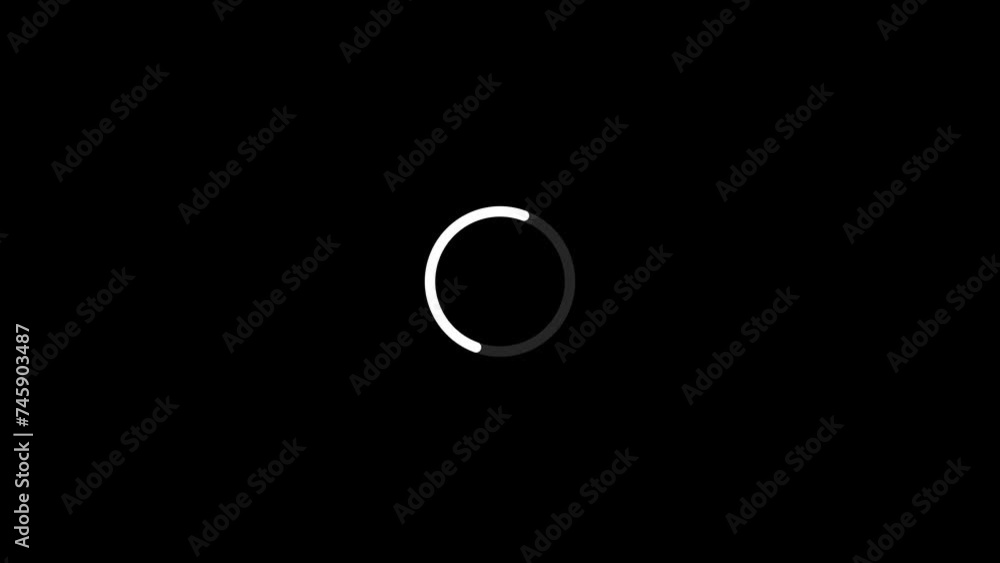 Circle loading icon animation isolated on background
