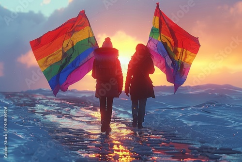 LGBTQ Pride batik. Rainbow smitten colorful march diversity Flag. Gradient motley colored lgbtqqiap2saa LGBT rightsparade generous hearted pride community photo