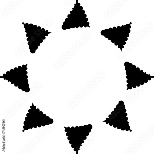 Star dots icon set. Geometric for decorative