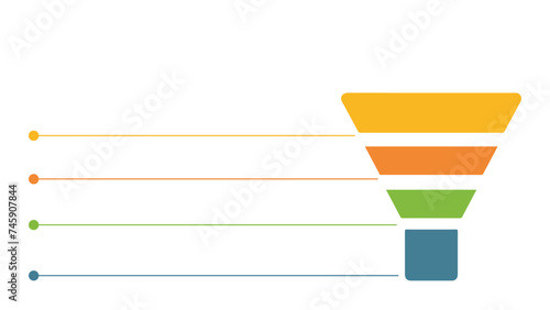 Funnel infographic presentation layout fully editable.
