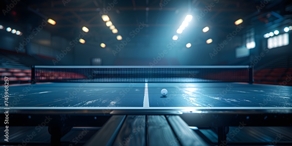 Table tennis, World Cup table tennis standard table tennis table - obrazy, fototapety, plakaty 