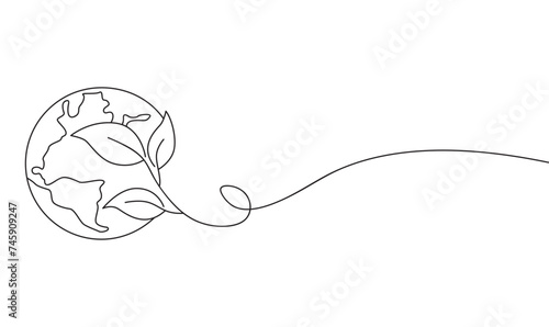world environment day line art style vector eps 10