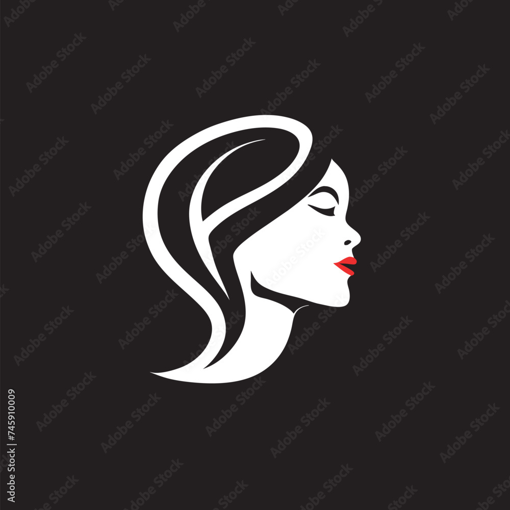 simple clean minimalistic human beauty logo, vector, vector illustration flat 2