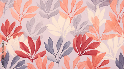Abstract fabric  botanical art background