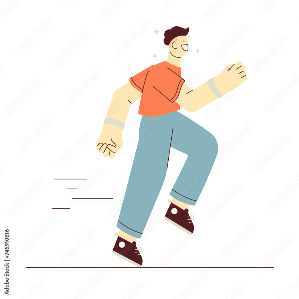 Man Running Illustration Man Running Illustration