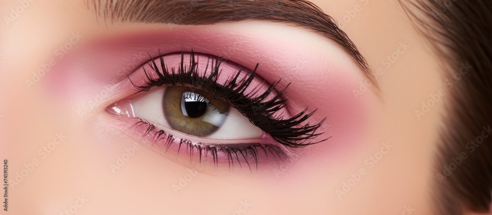 Captivating Close-up of Woman's Artistic Eyelash Extension and Eyeliner Application Captivating Close-up of Woman's Artistic Eyelash Extension and Eyeliner Application