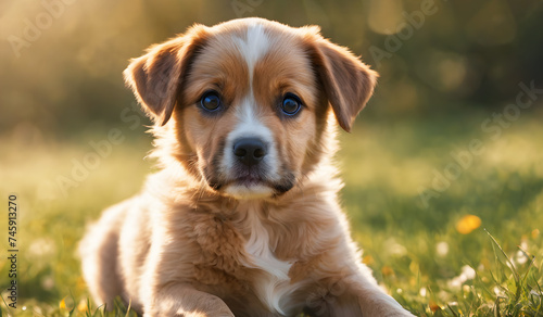 Portrait of a cute puppy