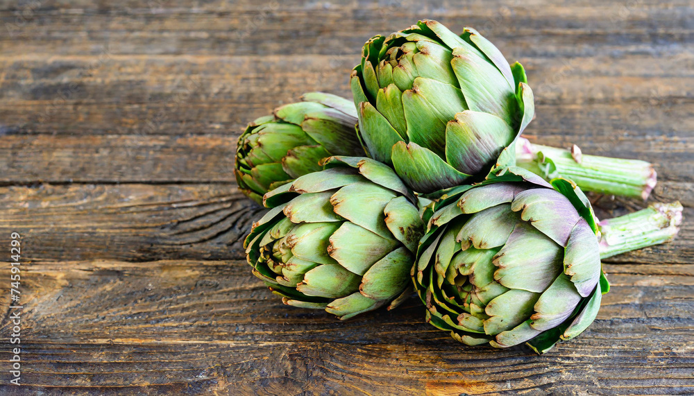 Artichokes, copyspace on a side Artichokes, copyspace on a side