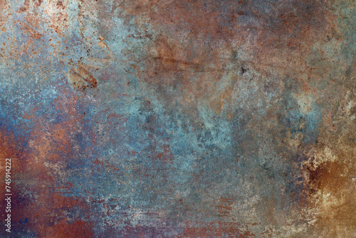 Rusty surface of old dirty iron plate