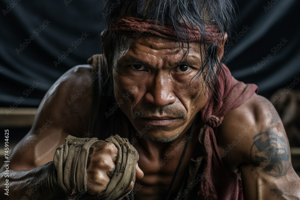 Picture of martial arts man in action made with generative AI Picture of martial arts man in action made with generative AI